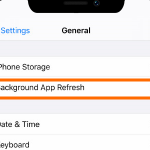 iPhone Settings General Background App Refresh
