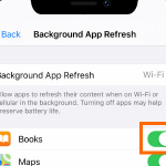 iPhone Settings General Background App Refresh Choose Apps
