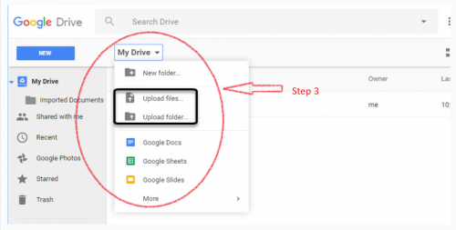 how to use google drive on android