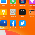 Apple Support icon on iPhone Home Screen