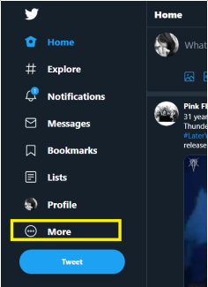 New feature to access the "Moments" section in the new Twitter.