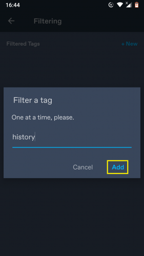  Adding a tag to filter on Tumblr