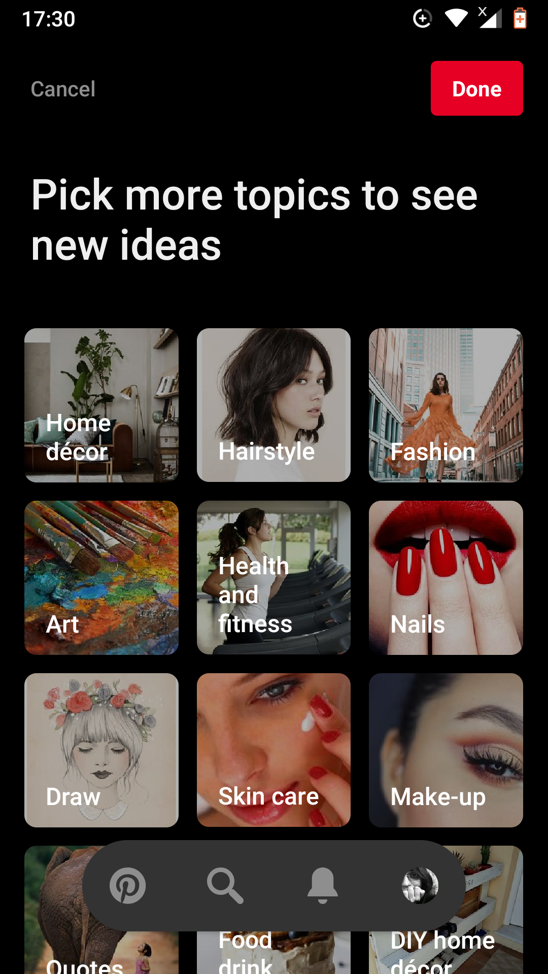 Tuning Pinterest home-feed. in latest 2019 update.