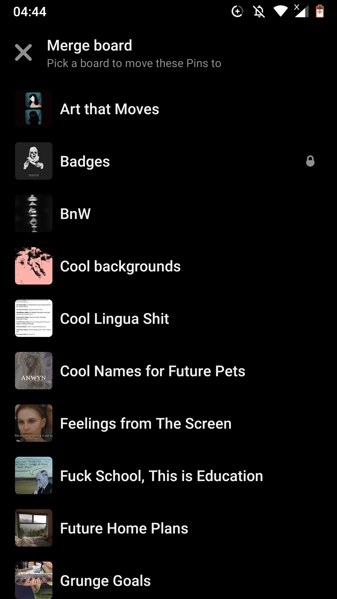 Pinterest for Android How to Edit Boards
