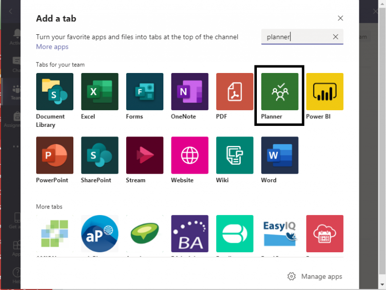 How to Add Microsoft Planner Tab in Microsoft Teams Project