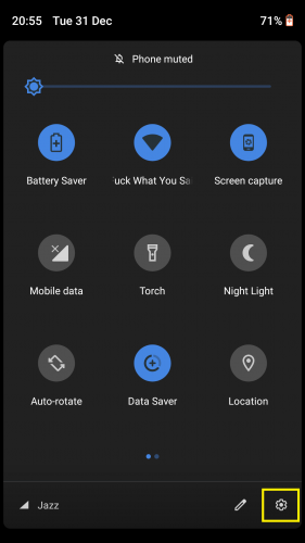 Accessing Settings to add a custom lock screen message on your Android (Nougat).