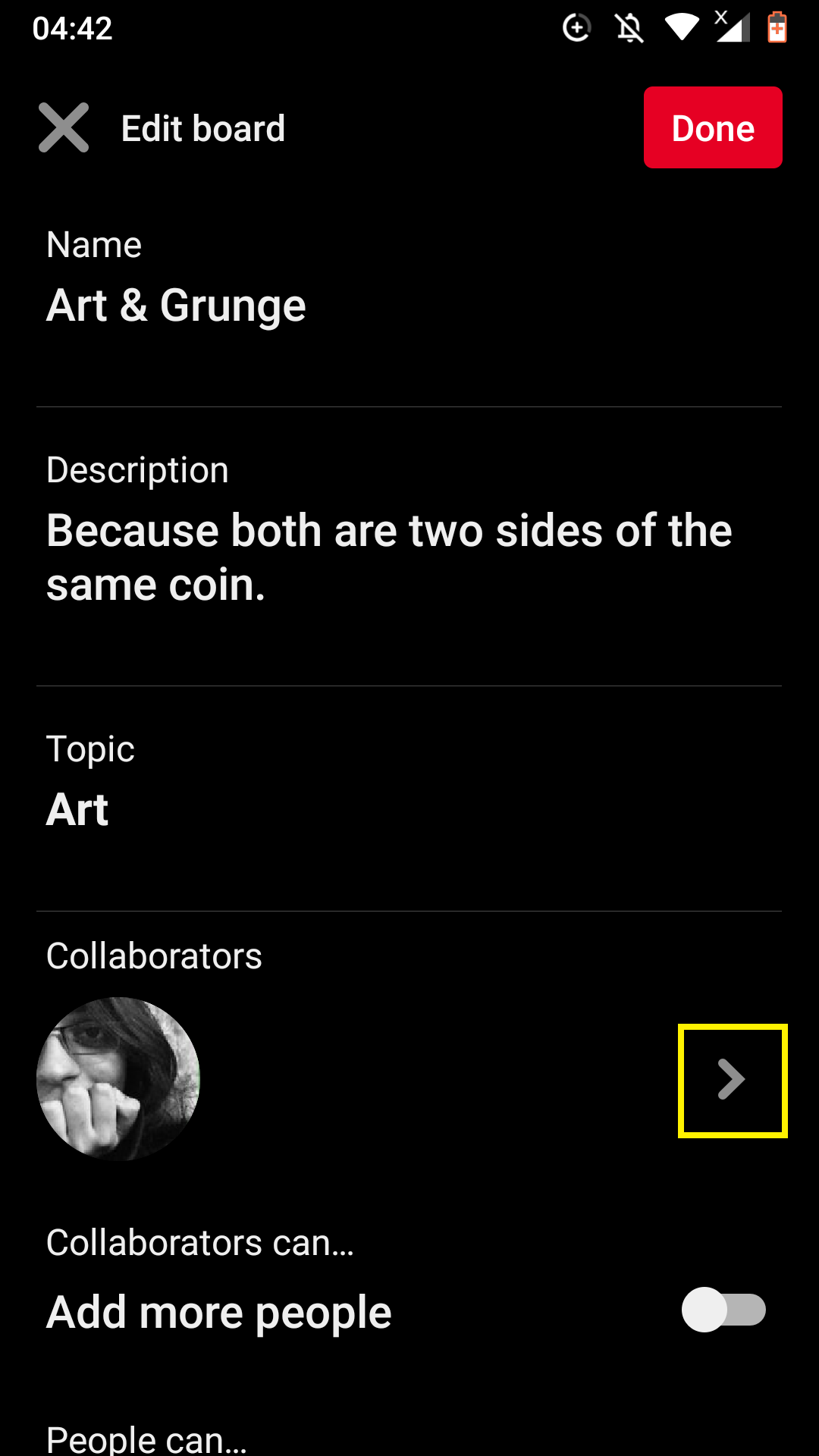 Pinterest for Android How to Edit Boards
