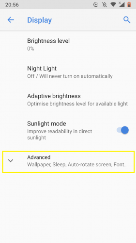 Accessing dark theme option on Android Nougat