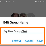 Android Facebook Messenger Group Chat New Name and Save
