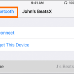 iPhone Settings Bluetooth More Info Back Button
