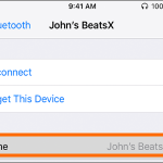 iPhone Settings Bluetooth More Info Name
