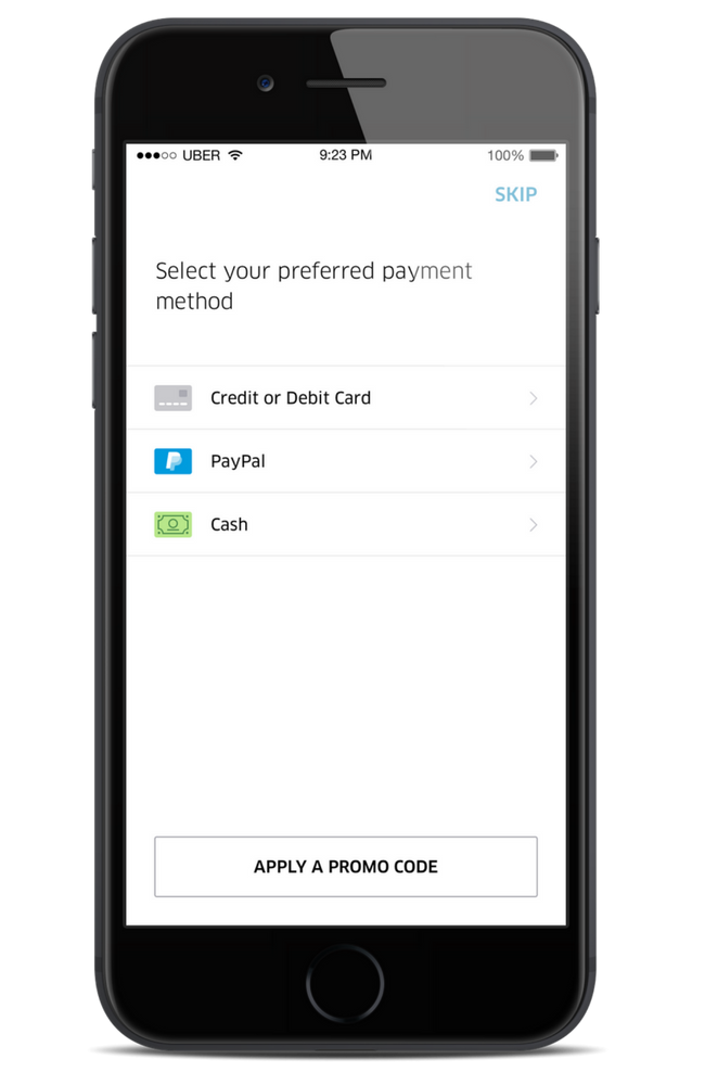 Uber for Android App: How to Add and/or Change Payment Method