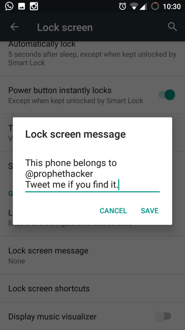 How to Add a Custom Lock Screen Message on Your Android