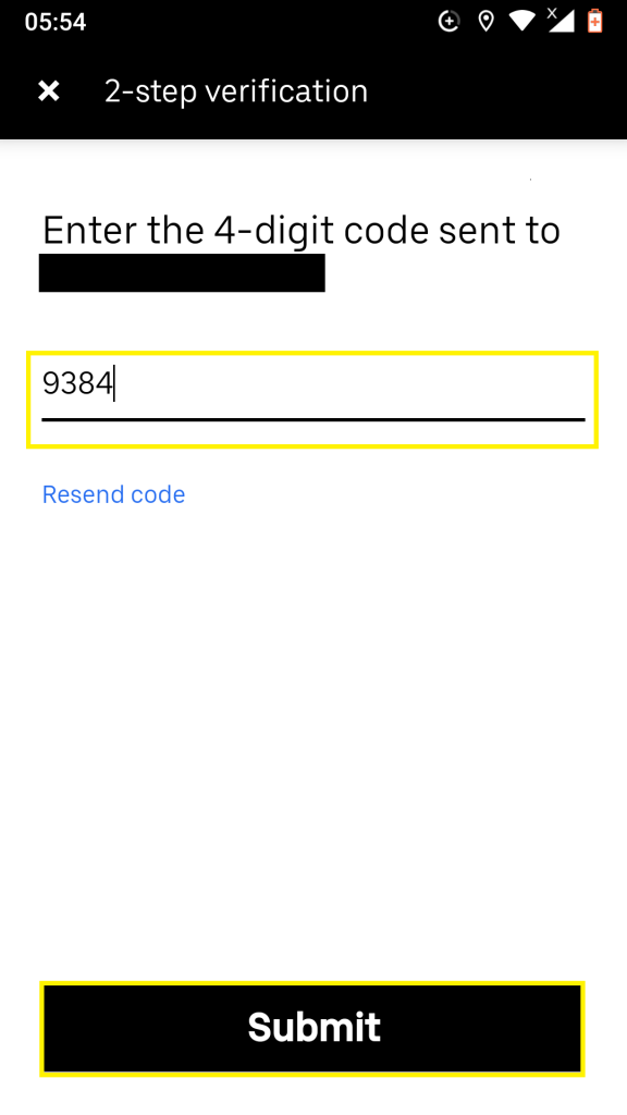How to Set up 2Step Verification on Uber for Android