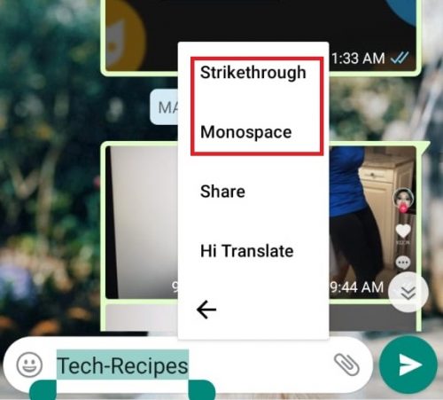 كيفية جريئة ، مائل ، و Monospace رسائل Whatsapp الخاصة بك بسهولة 7