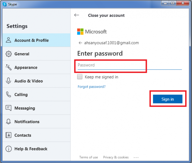 how to remove skype sign in