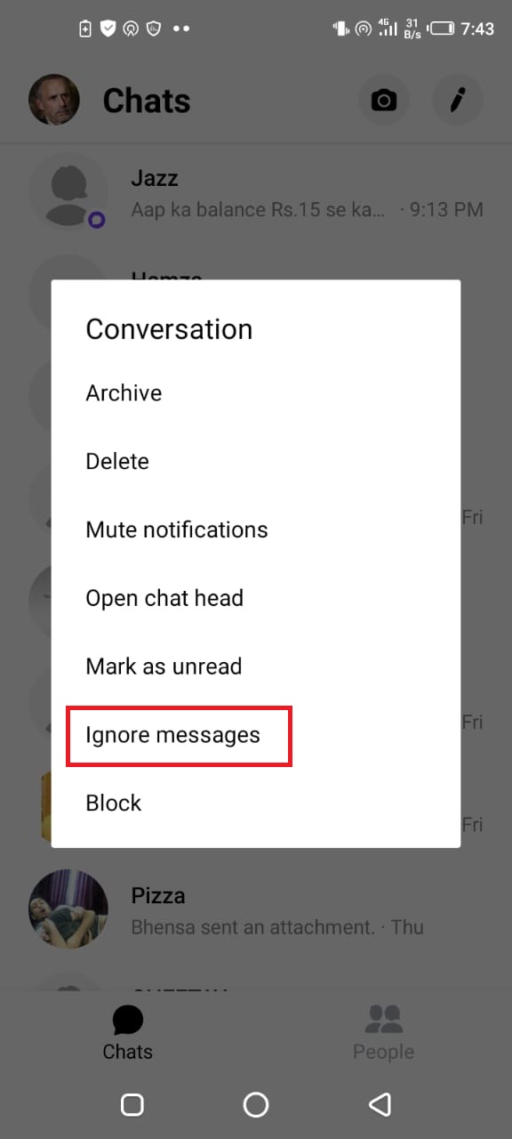 How to Ignore Messages on FB Messenger 2020 Updated