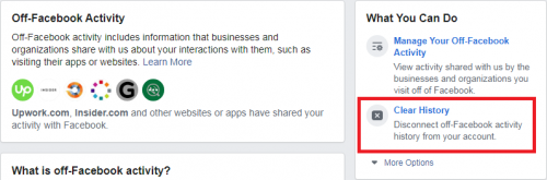 Clearing OFF-FB Activity History