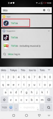 Adding sound to your TikTok step 1