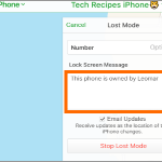 iCloud Play Lost Mode Enter Message