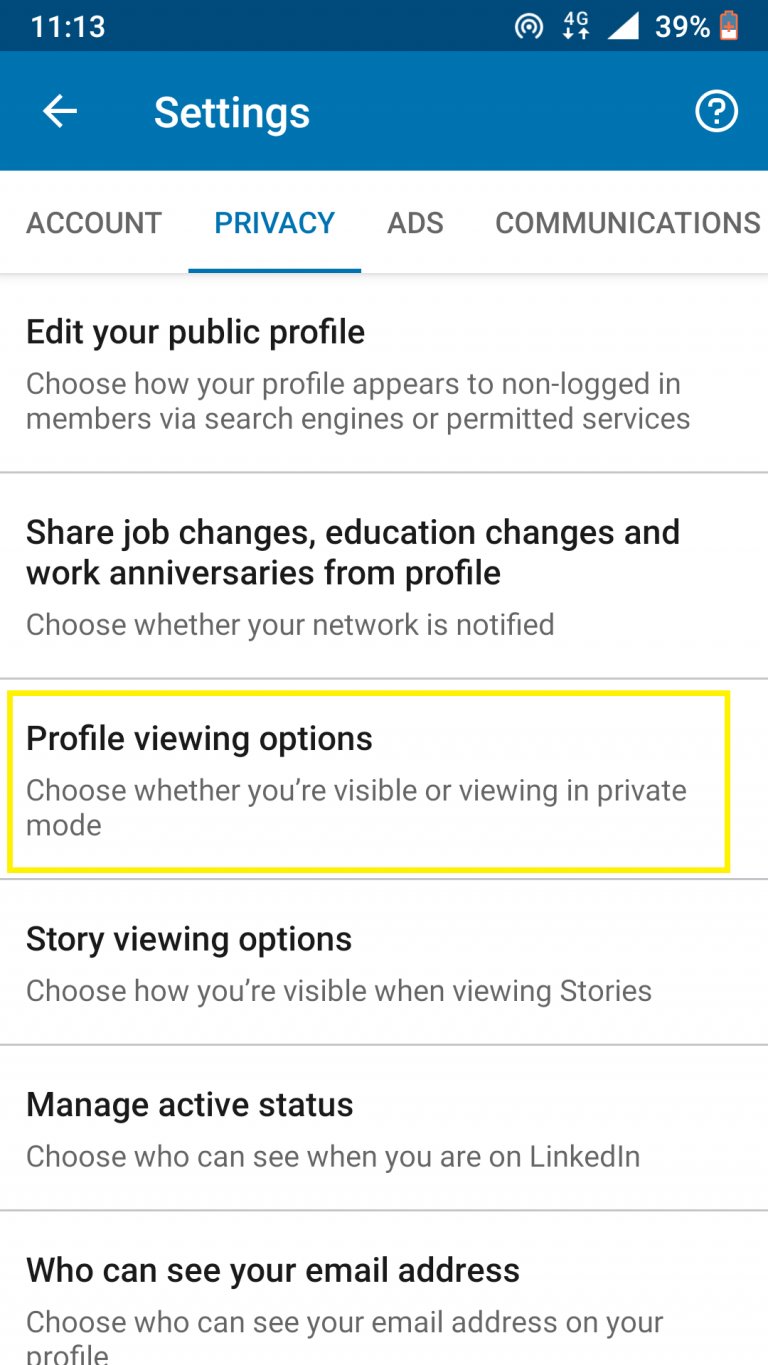 linkedin private mode vs public linkedin private mode vs public