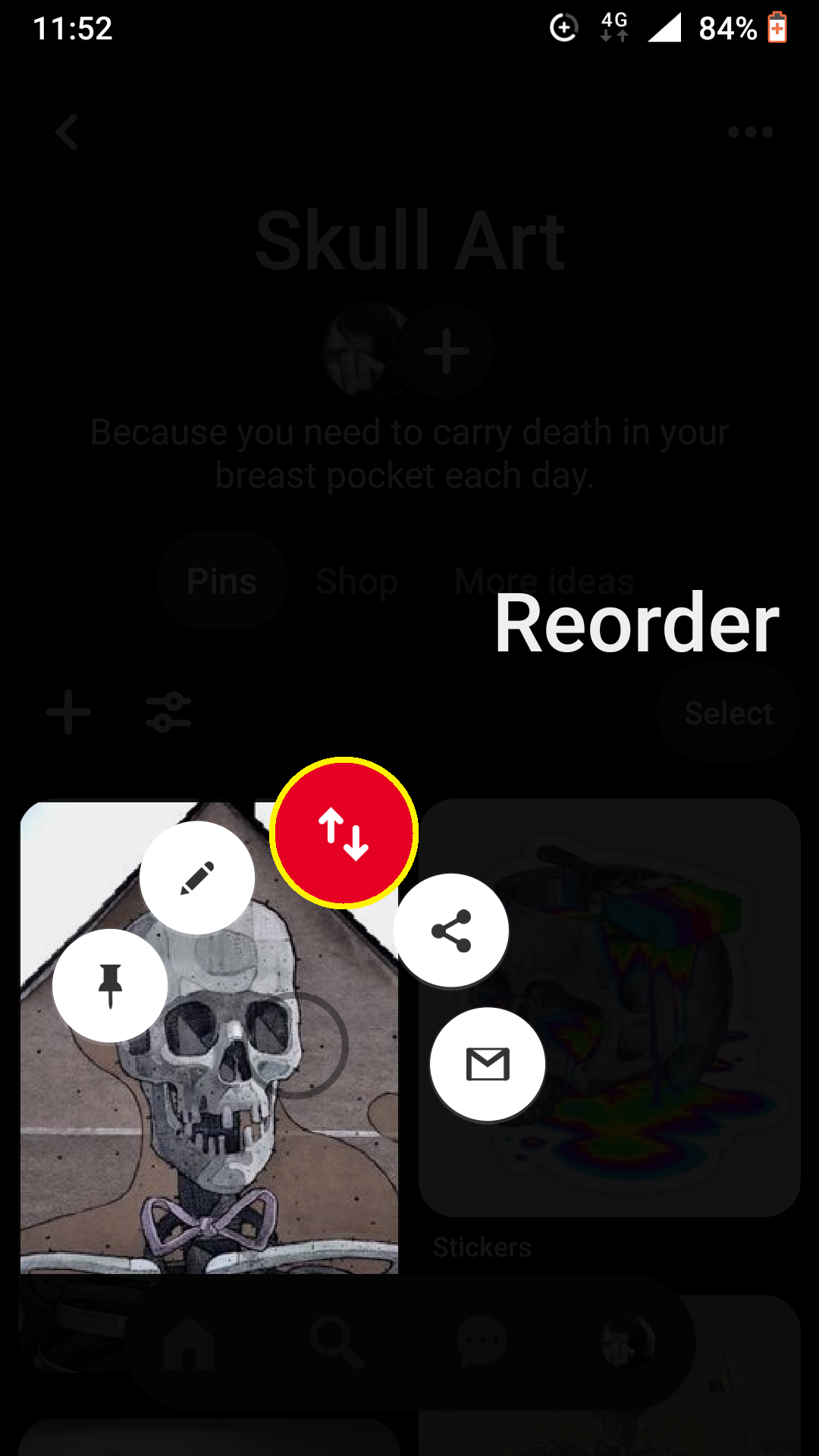 Pinterest for Android How to Move, Reorder and Hide Pins