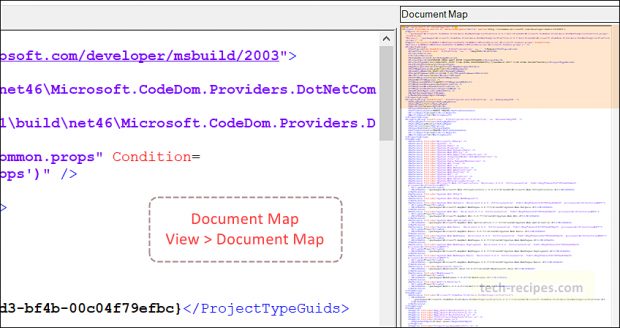 Figure 3 - Document Map in Notepad++