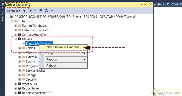 How To Create Database Diagram In SQL Server SSMS