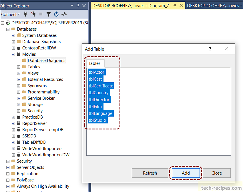 How To Create Database Diagram In SQL Server SSMS