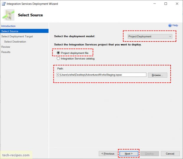 Deploy SSIS Packages & ISPAC File Using SQL Server