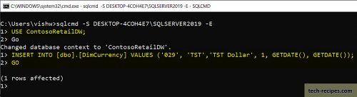 Connect to SQL Server Database Using SQLCMD Utility