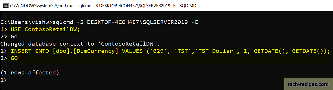 Connect to SQL Server Database Using SQLCMD Utility