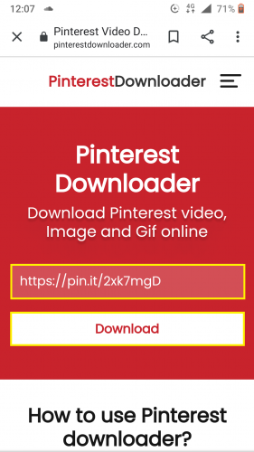 Pinterest downloader
