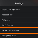 iPhone X Settings Face ID and Passcode
