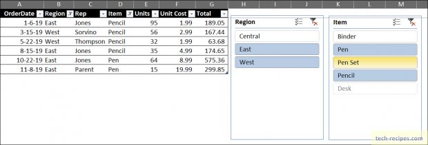 Slicers Excel - Multi Selection