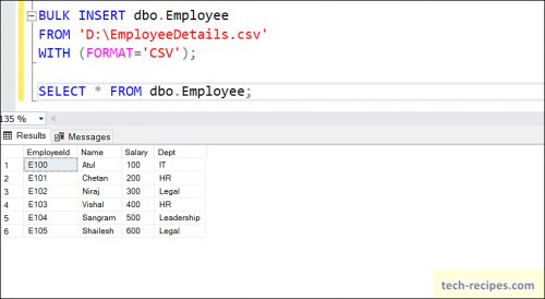 How To Import CSV File Using Bulk Insert In SQL Server