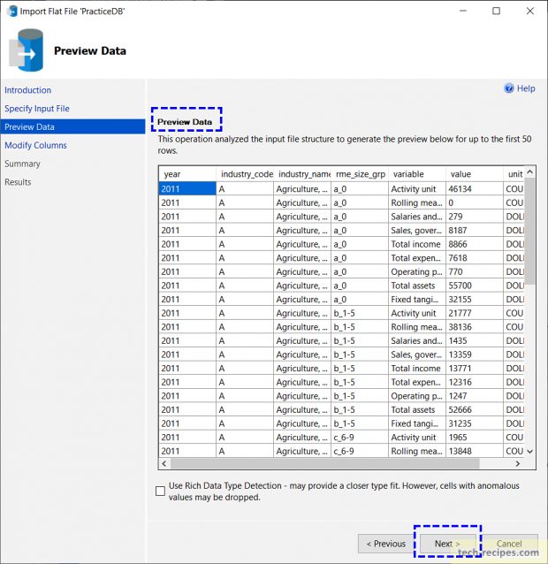 Import Flat File Data SQL Server_4