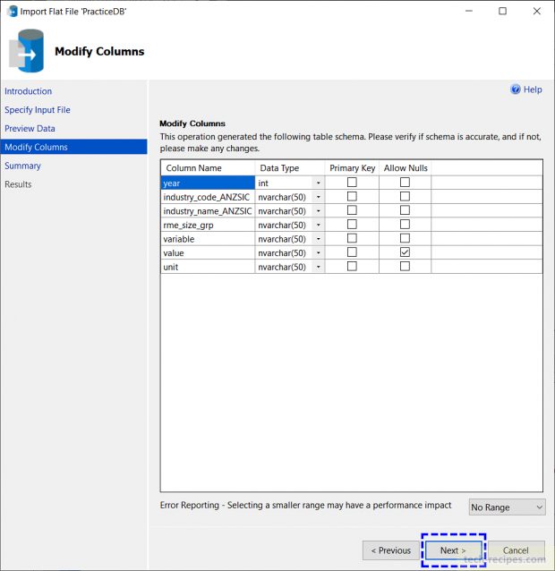 Import Flat File Data SQL Server_5