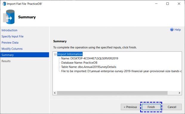 Import Flat File Data SQL Server_6