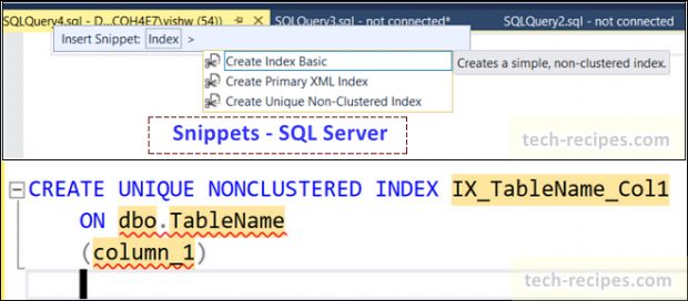 Snippets - SQL Server