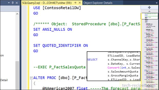 Vertical Map Mode - SSMS - SQL Server_1