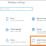 Windows Settings Update & Security