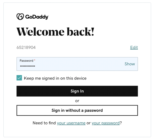 GoDaddy Domain Forwarding Step 1