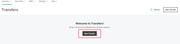 Transfer domain to GoDaddy Step 3