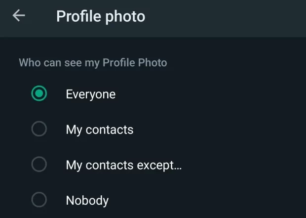 Profile Photo Settings