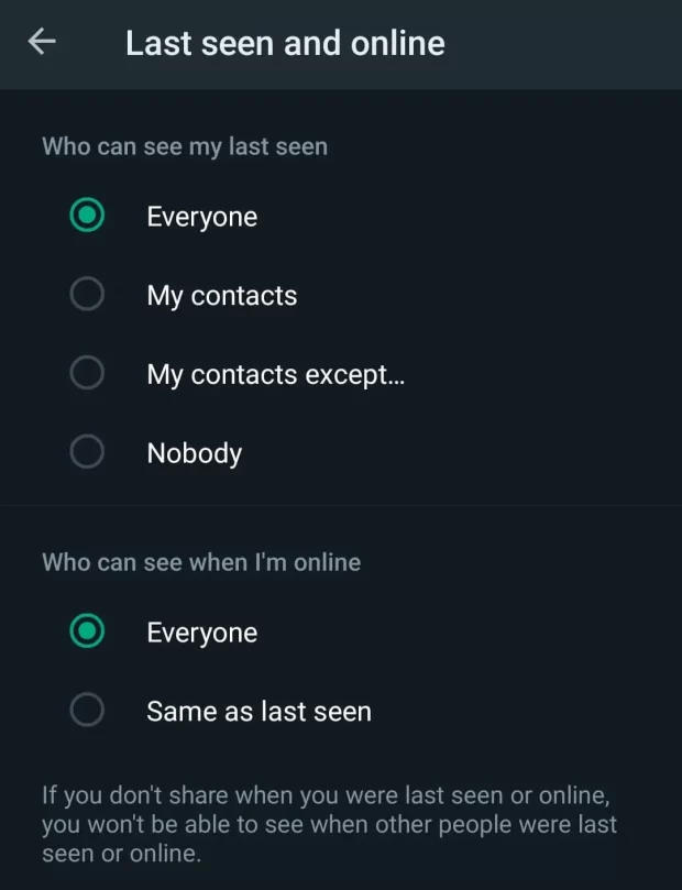 How to Customize Settings on WhatsApp - Last Seen and Online