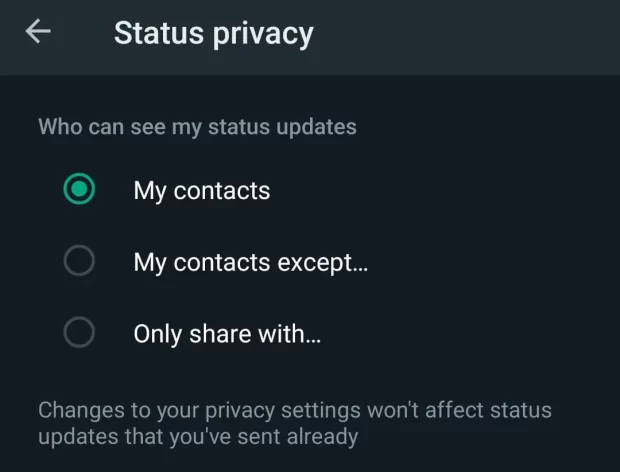 Status Privacy