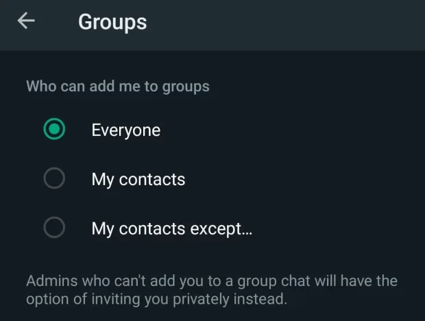 Groups Settings