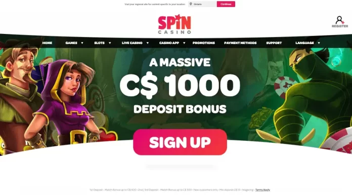 spin casino canada bonus
