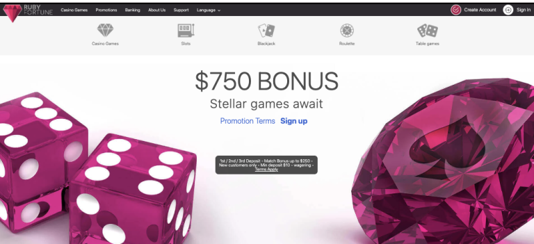 C$750 Welcome Bonus! – Ruby Fortune Casino Canada Review: A Gem in the World of Online Gaming